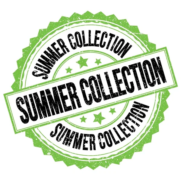 Summer Collection Tekst Geschreven Groen Zwarte Ronde Stempel Teken — Stockfoto