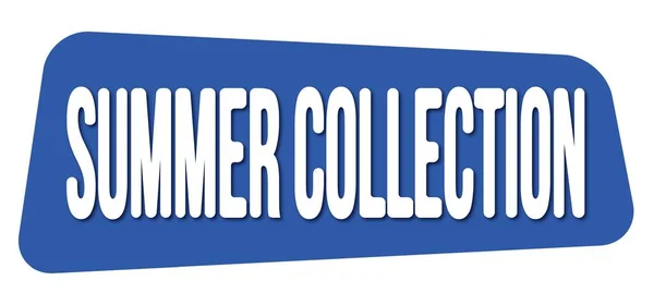 Summer Collection Tekst Geschreven Blauwe Trapeze Zegel Teken — Stockfoto