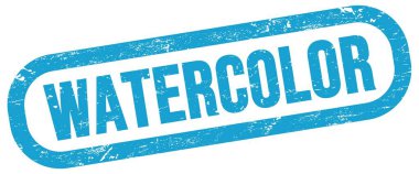 WATERCOLOR, mavi dikdörtgen işareti üzerinde metin.