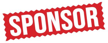 Kırmızı zig zag işareti üzerine yazılmış SPONSOR metni.