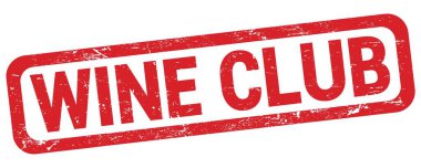 Kırmızı dikdörtgen damga işareti üzerine yazılmış şarap kulübü metni.