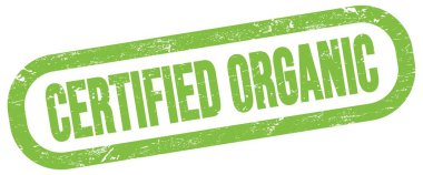 GERÇEK ORGANIC, yeşil dikdörtgen işareti üzerine metin.