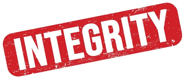 Integrity Text Written Red Grungy Stamp Sign — Stock Photo, Image