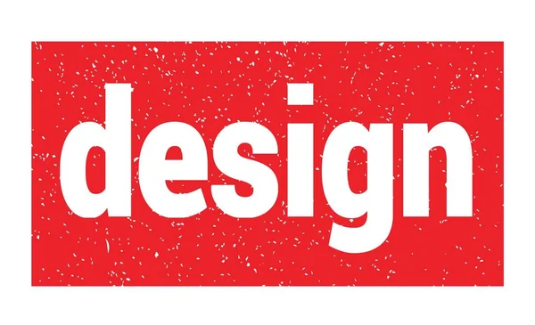 Design Szöveg Piros Grungy Bélyegző Táblára Írva — Stock Fotó