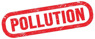 POLUTION, kırmızı dikdörtgen işareti üzerinde metin.