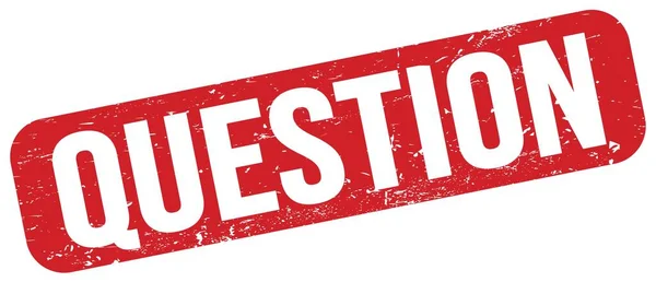 Question Text Written Red Grungy Stamp Sign — Stock Photo, Image