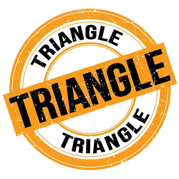Triangle Κείμενο Γραμμένο Πορτοκαλί Μαύρο Στρογγυλό Grungy Σφραγίδα Υπογράψει — Φωτογραφία Αρχείου