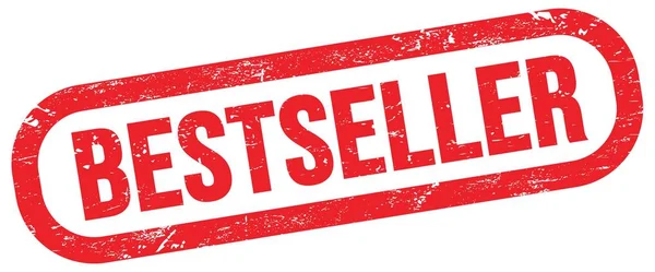 Bestseller Text Röd Rektangel Stämpel Tecken — Stockfoto