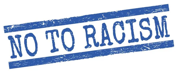 Nee Racism Tekst Geschreven Blauwe Grungy Regels Stempel Teken — Stockfoto
