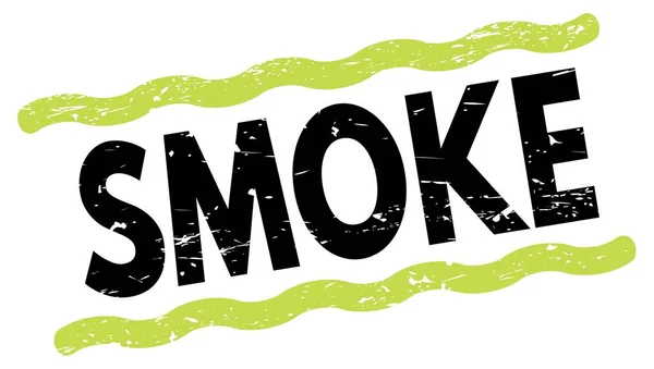 Smoke Text Written Green Black Lines Stamp Sign — Foto de Stock