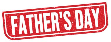 Babalar Günü metni kırmızı pul üzerine yazılmış..