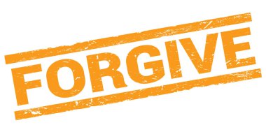 Turuncu dikdörtgen mühür işareti üzerine yazılmış affedici metin.