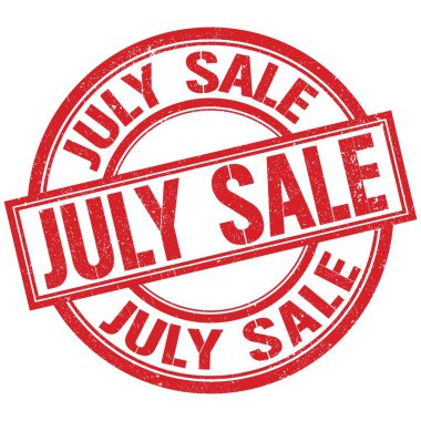 Kırmızı yuvarlak pul işareti üzerine yazılmış metin satışı