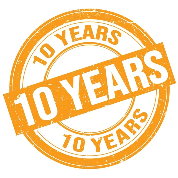 Years Text Written Orange Grungy Stamp Sign — Stock Photo, Image