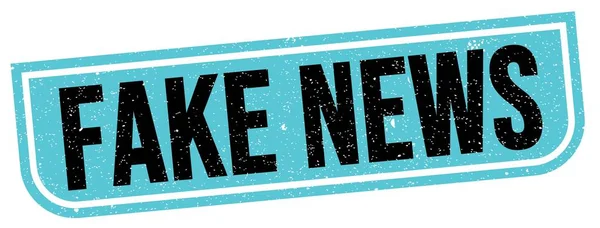 Fake News Text Napsaný Modročerném Grungy Razítku — Stock fotografie