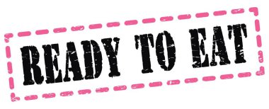 Pembe-siyah pano işareti üzerine yazılmış metni yemeye hazır.