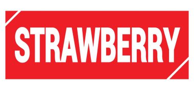 Kırmızı grungy mühür işareti üzerine yazılmış STRAWERRY metin.