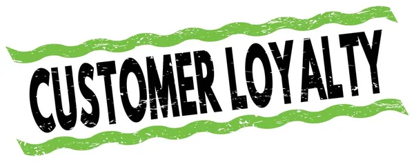 Customer Loyalty Text Written Green Black Lines Stamp Sign — Stock fotografie