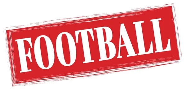 Football Text Written Red Rectangle Stamp Sign — Stock fotografie