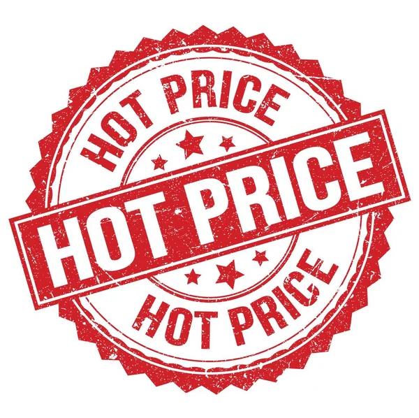 Hot Price Text Napsaný Červeném Kruhovém Znaku — Stock fotografie