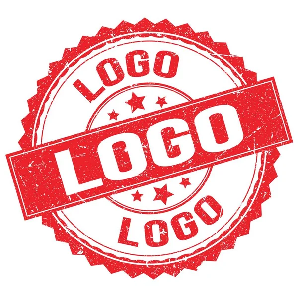 Logo Text Written Red Stamp Sign — Stockfoto