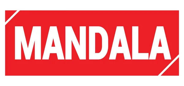 Mandala Text Written Red Grungy Stamp Sign — Zdjęcie stockowe