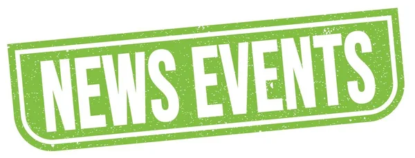 News Events Text Written Green Grungy Stamp Sign — Fotografia de Stock
