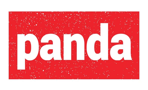 Panda Text Written Red Grungy Stamp Sign — Stock Fotó