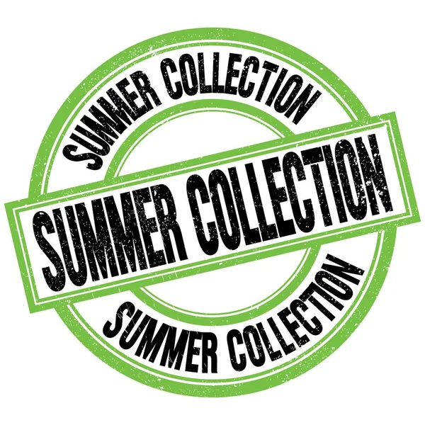 Summer Collection Texto Escrito Verde Preto Carimbo Redondo Sinal — Fotografia de Stock