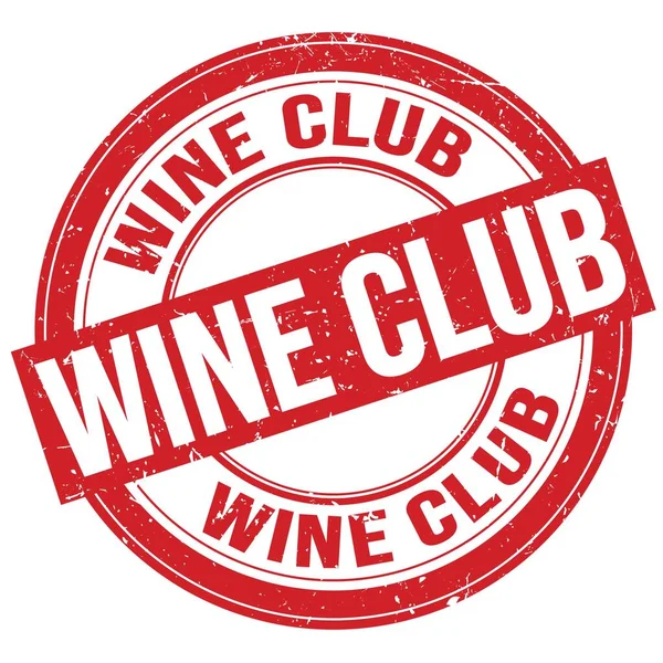 Wine Club Text Written Red Grungy Stamp Sign — Stok fotoğraf