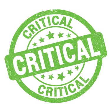 Yeşil grungy işareti üzerine yazılmış CRITICAL metin.