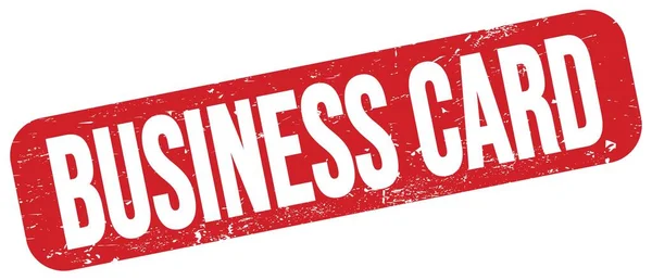 Business Card Tekst Geschreven Rood Grungy Stempel Teken — Stockfoto