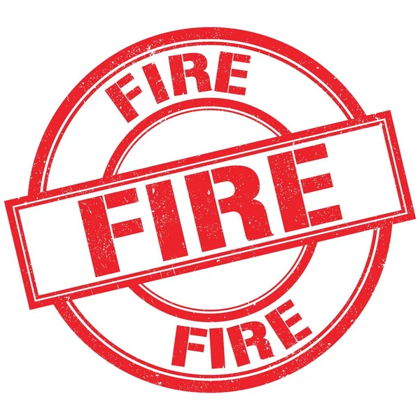 Fire Text Written Red Stamp Sign — Stockfoto