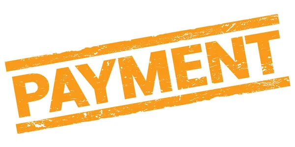 Payment Text Written Orange Rectangle Stamp Sign — 스톡 사진