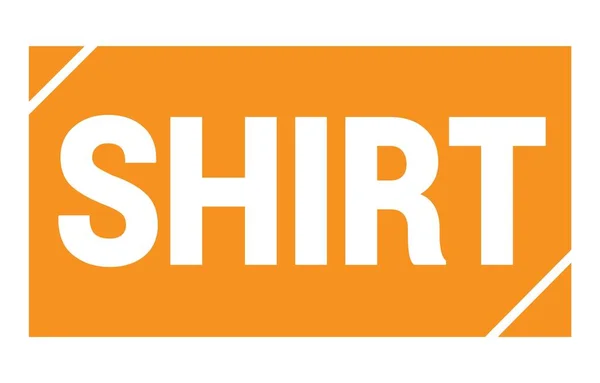 Shirt Text Written Orange Rectangle Stamp Sign — Stock Photo, Image