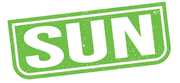 Sun Text Written Green Grungy Stamp Sign — Fotografia de Stock