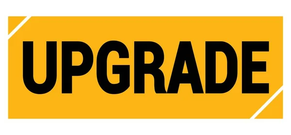 Upgrade Text Written Yellow Black Grungy Stamp Sign — Stok fotoğraf