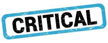Mavi-siyah dikdörtgen işareti üzerine yazılmış CRITICAL metin.