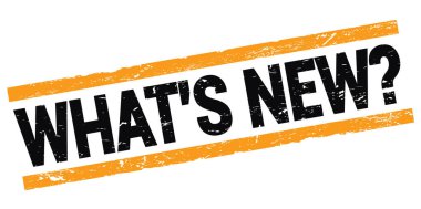 Ne var ne yok? Siyah-turuncu dikdörtgen pul işareti üzerine yazılmış metin.