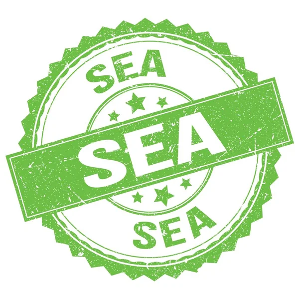 Sea Text Written Green Stamp Sign — 스톡 사진
