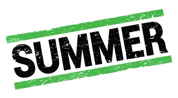 Summer Text Written Green Rectangle Stamp Sign — 图库照片