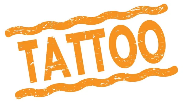 Tattoo Text Written Orange Lines Stamp Sign — ストック写真