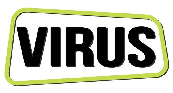 Virus Text Written Green Black Trapeze Stamp Sign — Stock Photo, Image