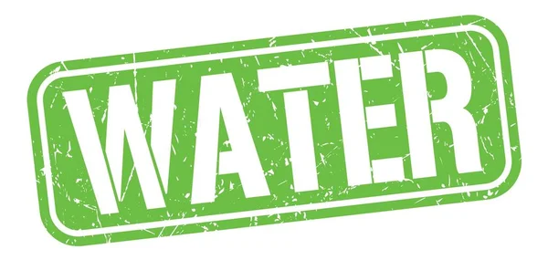 Water Text Written Green Grungy Stamp Sign — Foto Stock