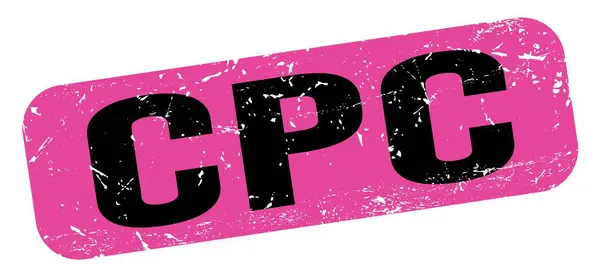 Cpc Text Written Pink Black Grungy Stamp Sign — Stockfoto