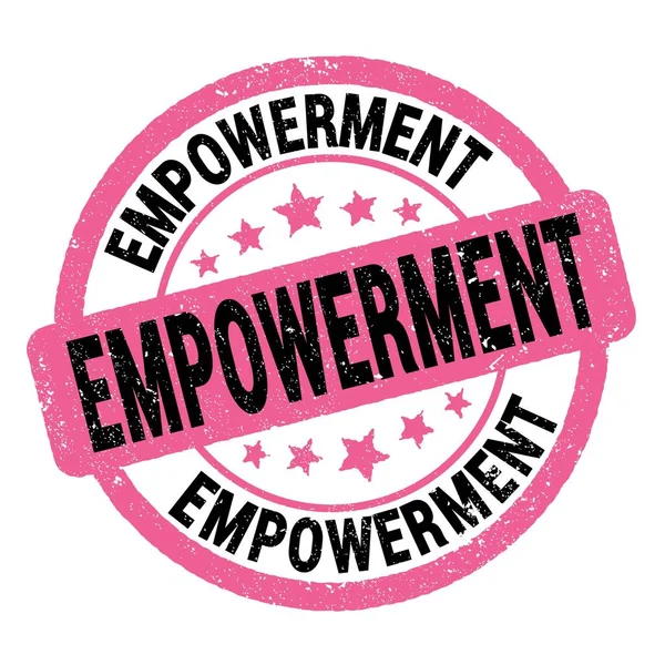 Empowerment Text Written Pink Black Grungy Stamp Sign — Stock Photo, Image