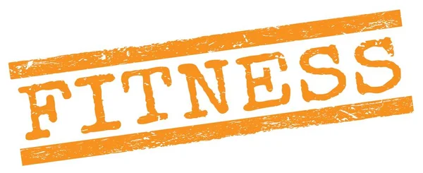 Fitness Text Written Orange Grungy Lines Stamp Sign — Fotografia de Stock