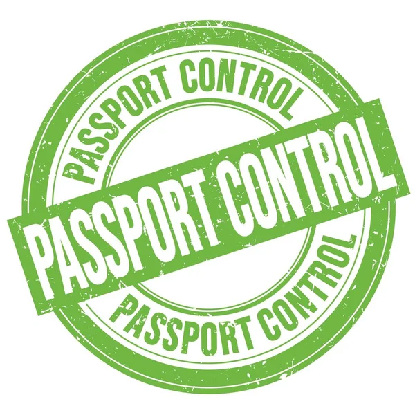 Passport Control Text Written Green Grungy Stamp Sign — Stock Photo, Image