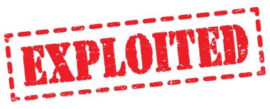 Kırmızı pano işareti üzerine yazılmış ExPLOITED metin.