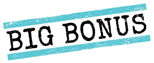 Big Bonus Text Written Blue Black Grungy Lines Stamp Sign — Stok Foto
